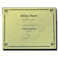 Stock Female Cheerleader Antique Parchment Certificate
